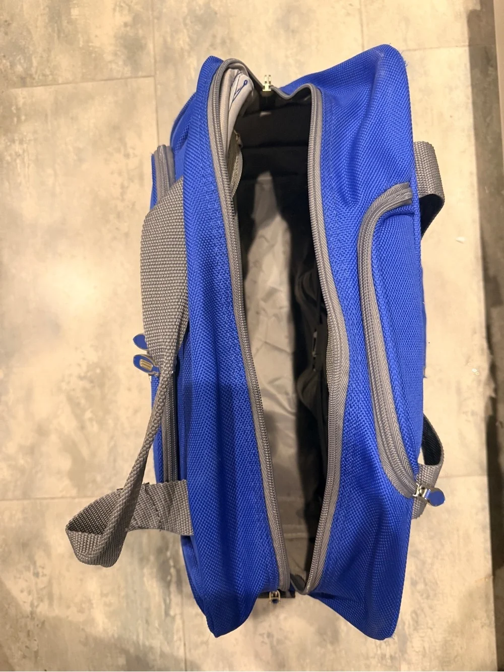 Delsey Underseat Carry On Rolling Tote Blue Softside Travel Bag
